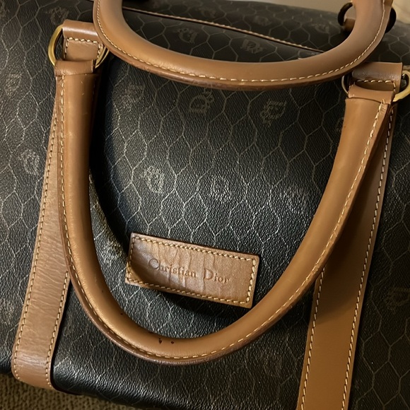 Vintage Christian Dior black honeycomb weekend duffle bag - Picture 7 of 13